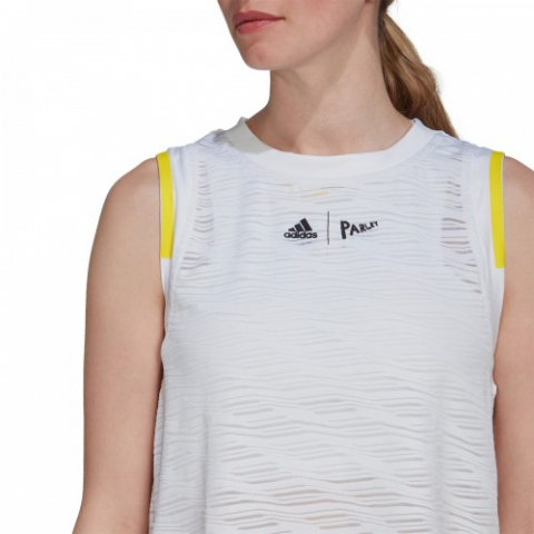 adidas London Parley Match Tank Top Tenis Femei Alb, Negru, Verde deschis [2]