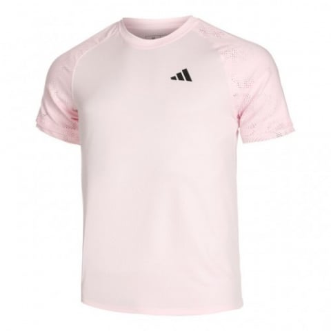 adidas Melbourne Ergo Heat.Rdy Raglan Tee Tricou Tenis Barbati Roz deschis, Negru [0]