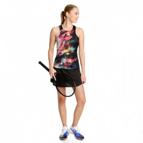adidas Melbourne Match Fusta Tenis Femei Negru, Alb [1]