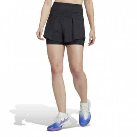 adidas Melbourne Match Short Pantaloni Scurti Tenis Femei Negru, Alb [7]