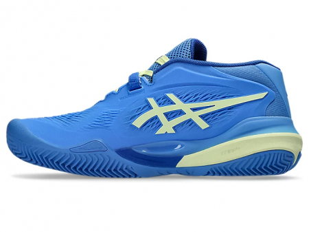 Asics Gel-Resolution X Clay Incaltaminte Tenis Zgura Femei Albastru, Verde lime [1]