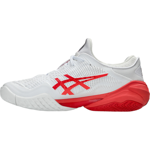 Asics Novak Djokovic Court FF 3 All Court Incaltaminte Tenis Barbati Alb, Rosu coral, Visiniu [1]