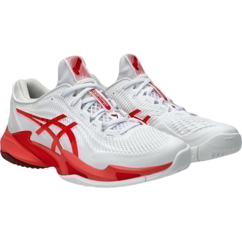 Asics Novak Djokovic Court FF 3 All Court Incaltaminte Tenis Barbati Alb, Rosu coral, Visiniu [2]