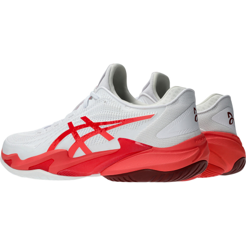 Asics Novak Djokovic Court FF 3 All Court Incaltaminte Tenis Barbati Alb, Rosu coral, Visiniu [3]