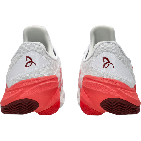 Asics Novak Djokovic Court FF 3 Clay Incaltaminte Tenis Zgura Barbati Alb, Rosu coral, Visiniu [6]