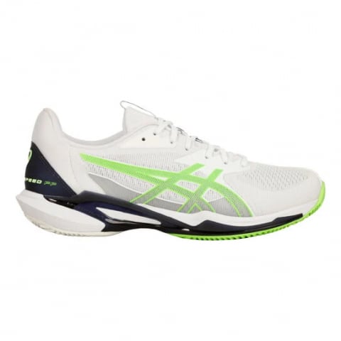 Asics - Asics Solution Speed FF 3 Clay Incaltaminte Tenis Zgura Barbati Alb, Verde neon, Bleumarin