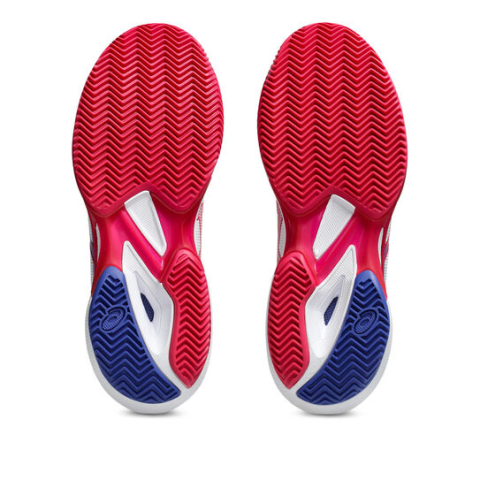 Asics Solution Speed FF 3 Clay Incaltaminte Tenis Zgura Femei Alb, Roz berry, Albastru [3]