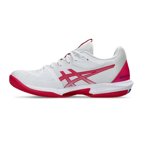 Asics Solution Speed FF 3 Clay Incaltaminte Tenis Zgura Femei Alb, Roz berry, Albastru [1]