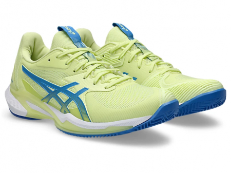 Asics Solution Speed FF 3 Clay Incaltaminte Tenis Zgura Femei Verde lime, Albastru [2]