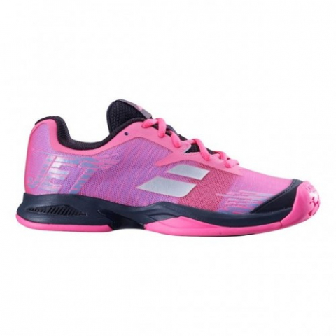 Babolat - Jet All Court Jr. Incaltaminte Tenis Fete Roz/Negru/Argintiu [1]