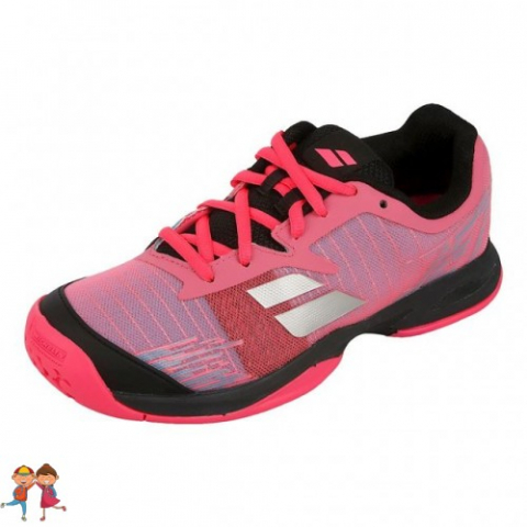 Babolat - Babolat - Jet All Court Jr. Incaltaminte Tenis Fete Roz/Negru/Argintiu