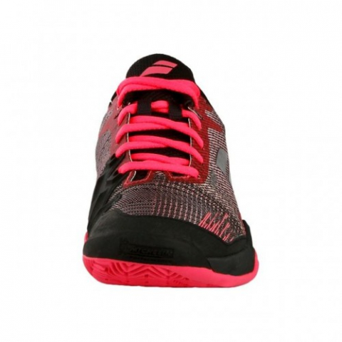 Babolat - Jet Mach II Clay Incaltaminte Tenis Zgura Femei Negru/Roz/Argintiu [3]