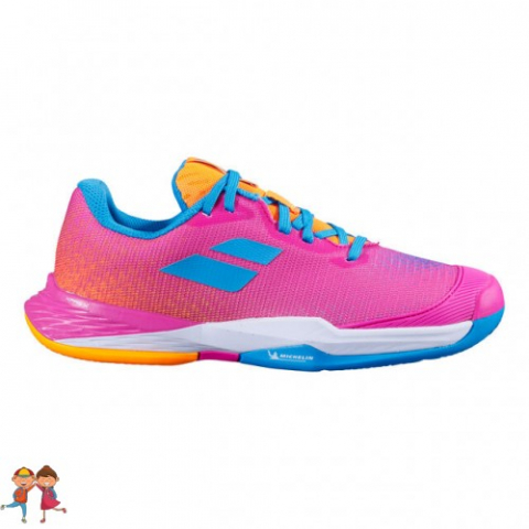 Babolat - Babolat - Jet Match 3 Clay Incaltaminte Tenis Zgura Fete Roz/Multicolor