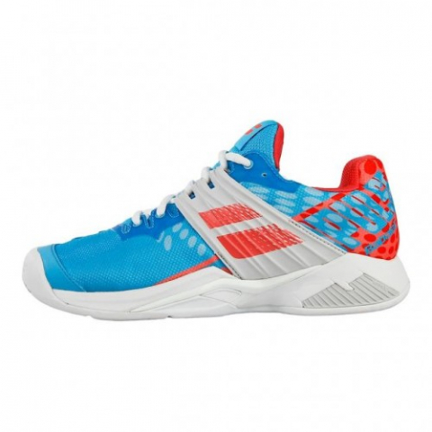 Babolat - Propulse Fury Clay Incaltaminte Tenis Zgura Femei Albastru Deschis/Rosu Coral/Alb [1]
