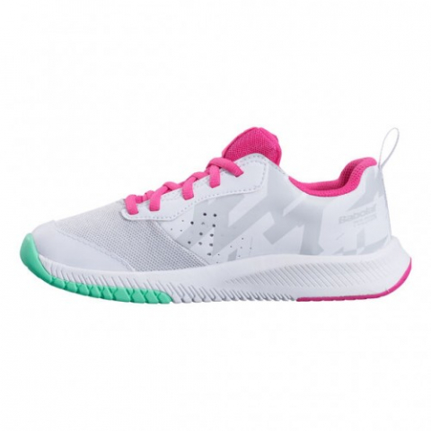 Babolat - Pulsion 2 All Court Incaltaminte Tenis Jr. Fete Alb/Gri/Roz/Verde Mint [1]