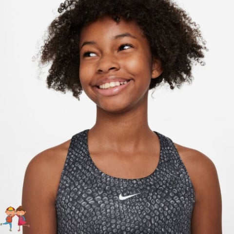 Nike Big Kids Graphic Tank-Top Maieu Tenis Fete (Copii) Negru, Gri, Alb [5]