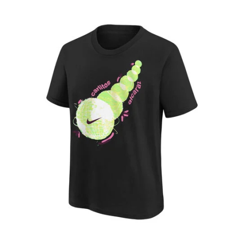 Imbracaminte - Nike Carlos Alcaraz Tee Tricou Tenis Baieti Negru, Alb, Roz