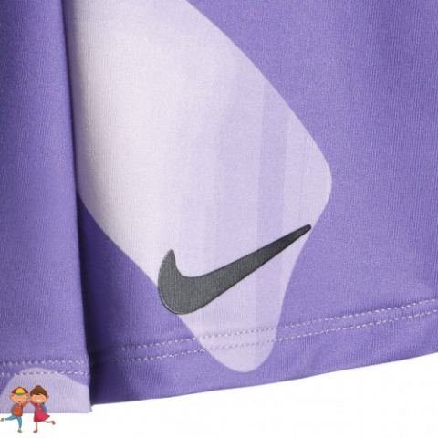 Nike Court Victory Dri-Fit Flouncy Printed Rock Fusta Tenis Fete (Copii) Violet inchis, Violet deschis, Negru [3]