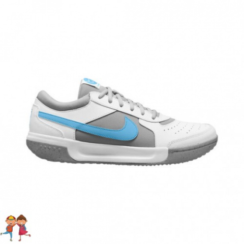 Nike - Nike Court Zoom Lite 3 All Court Incaltaminte Tenis Unisex Copii Alb, Gri, Albastru turcoaz