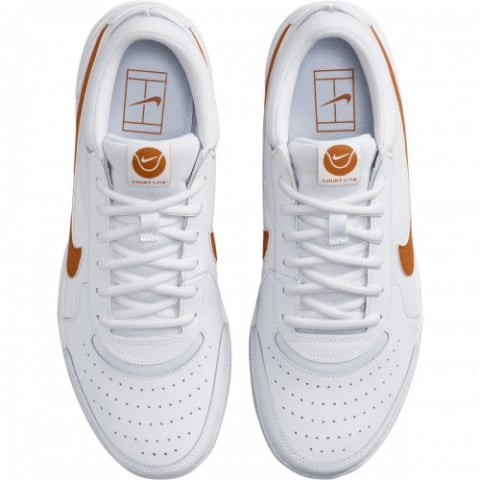 Nike Court Zoom Lite 3 All Court Incaltaminte Tenis Unisex Copii Alb, Portocaliu monarch [4]