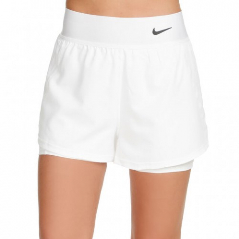 Nike Dri-Fit Court Ballshort Pantaloni Scurti Tenis Femei Alb, Negru [4]