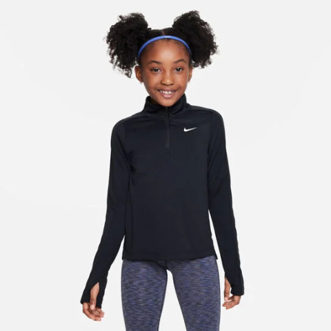 Imbracaminte - Nike Dri-Fit Half-Zip Longsleeve Bluza Tenis Fete Negru, Alb