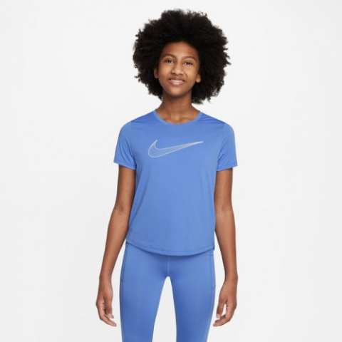 Nike Dri-Fit One Graphic Tee Tricou Tenis Fete (Copii) Albastru, Alb [3]