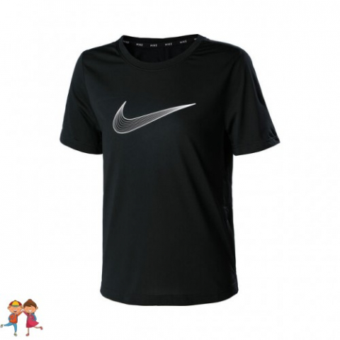Imbracaminte - Nike Dri-Fit One Graphic Tee Tricou Tenis Fete (Copii) Negru, Alb