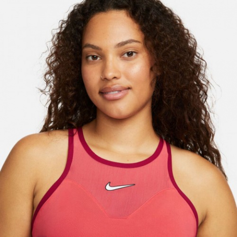Nike N.Y. Dri-Fit Court Slam Solid Tank-Top Maieu Tenis Femei Roz coral, Visiniu, Alb [7]
