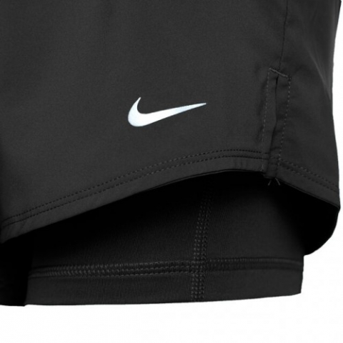 Nike One Dri-Fit Mid-Rise 3 Inch 2in1 Short Pantaloni Scurti Femei Negru, Alb [2]