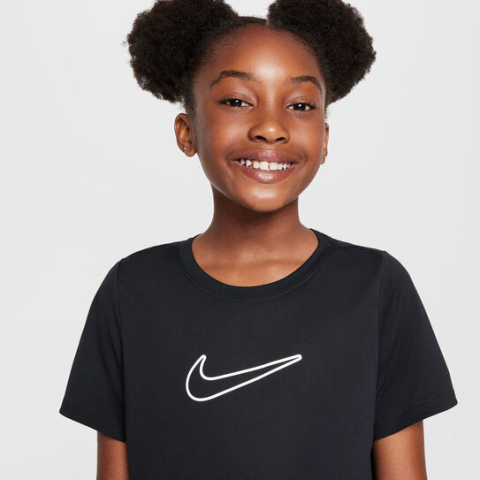 Nike One STD Tee Tricou tenis Fete Negru, Alb [6]