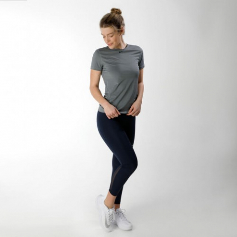 Nike Pro Tight Colanti Sport Femei Bleumarin, Negru, Alb [2]
