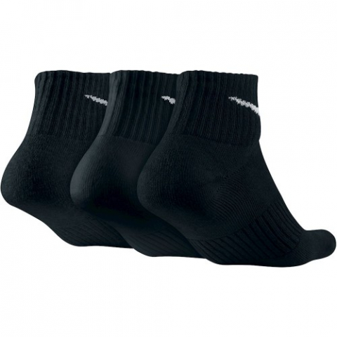 Nike-Sosete Performance Cushion Quarter Negru/Alb [1]