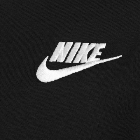 Nike Sportswear Club Fleece Zip Hoodie Hanorac Sport Fete (Copii) Negru, Alb [2]