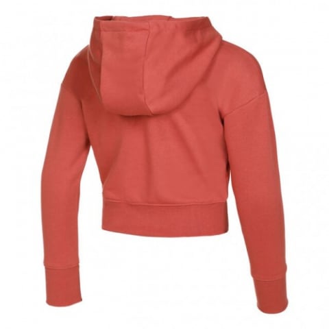 Nike Sportswear Club French Terry Cropped Hoody Hanorac Sport Fete (Copii) Portocaliu caramiziu, Alb [1]
