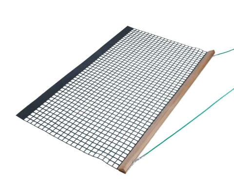 Accesorii Teren Tenis - Nivelator zgura simplu PVC cu banda pe suport din lemn