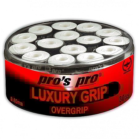 Accesorii Rachete Tenis - Pros Pro Luxury Grip Overgrip Perforat 30 Buc Alb