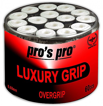 Overgrip - Pros Pro Luxury Grip Overgrip Perforat 60 Buc Alb