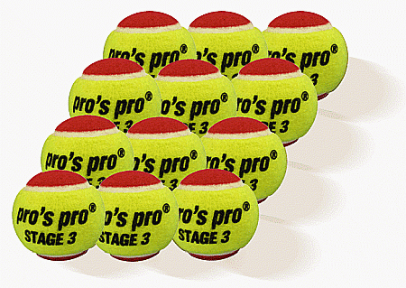 Mingi tenis - Pros Pro Stage 3 XL Pachet 12 Mingi Tenis de Camp