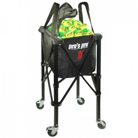 Accesorii Teren Tenis - Pro's Pro Ball Cart Professional Cos Pliabil 150 Mingi de Tenis Negru