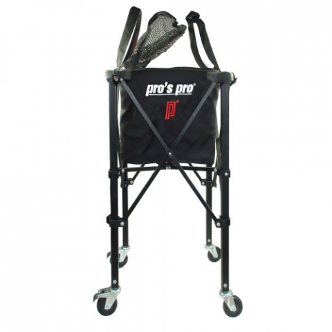 Pro's Pro Ball Cart Professional Cos Pliabil 150 Mingi de Tenis Negru [1]
