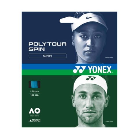 Yonex - Yonex Poly Tour Spin Racordaj Tenis de Camp 12m