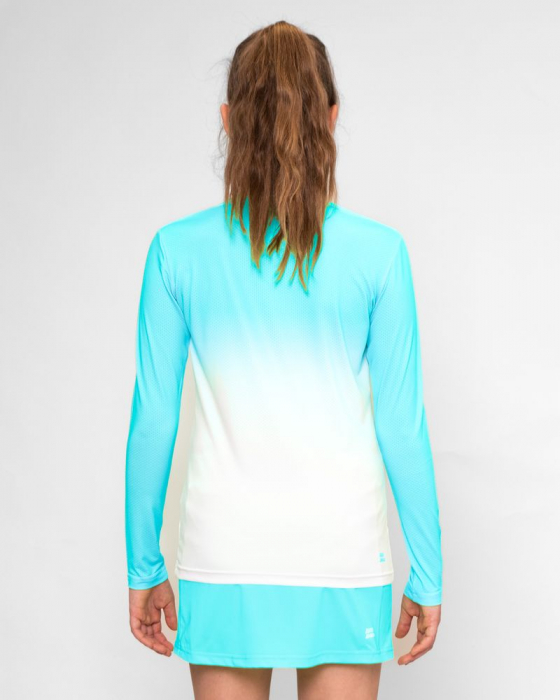 Bluza Fata BIDI BADU Crew Gradiant Aqua Alb [4]