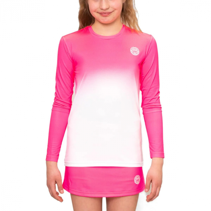 Bluza Fata BIDI BADU Crew Gradiant Roz Alb [3]