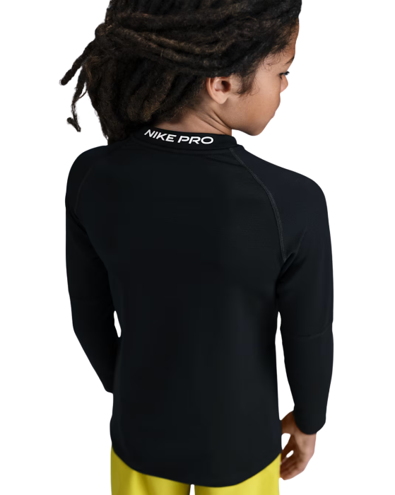 Bluza Nike Copii Pro Dri-FIT Crewneck Black [3]