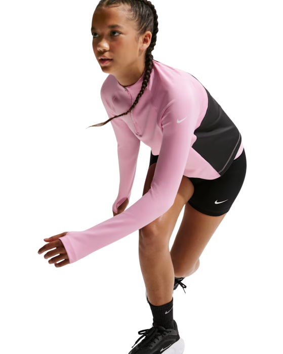 Bluza Nike Copii Pro Dri-FIT Half-Zip Pink Rise/Black [3]