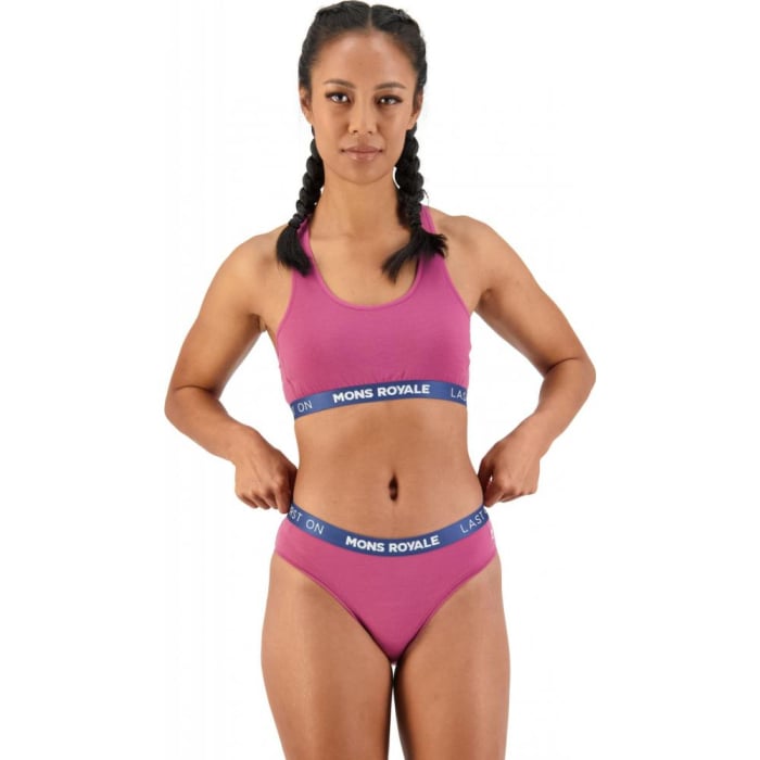 Bustiera merino Mons Royale Sierra Sports Bra Berry [2]