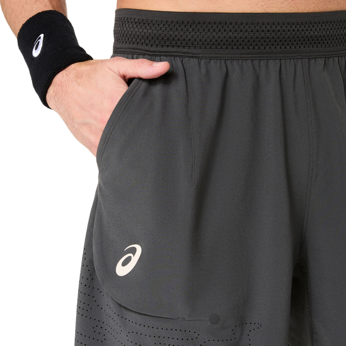 Pantaloni Asics Barbati Match Laser Cut 7in Graphite Grey Night Energy [2]