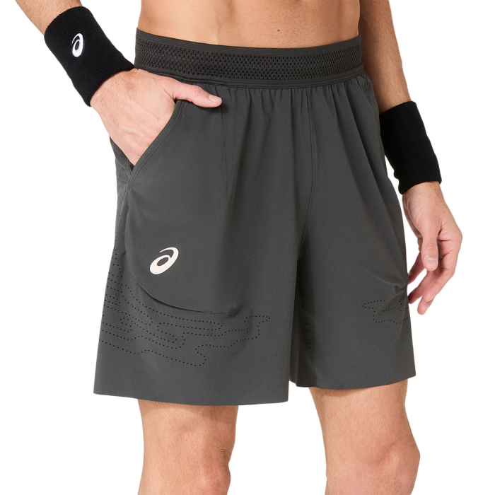 Pantaloni Asics Barbati Match Laser Cut 7in Graphite Grey Night Energy [4]