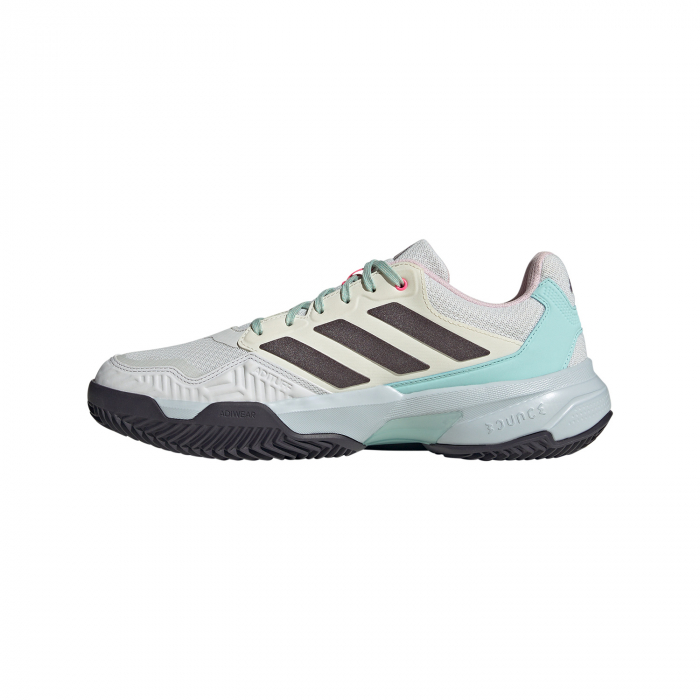 PANTOFI ADIDAS M CourtJam Control 3 Clay Crystal White Aurora Met Semi Flash Aqua [4]